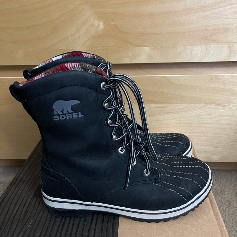 Womens Sorel Tivoli Camp Duck Boots black size 5.5 5 1/2